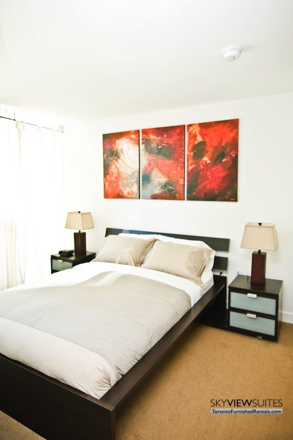 Cityplace corporate rentals Toronto bedroom