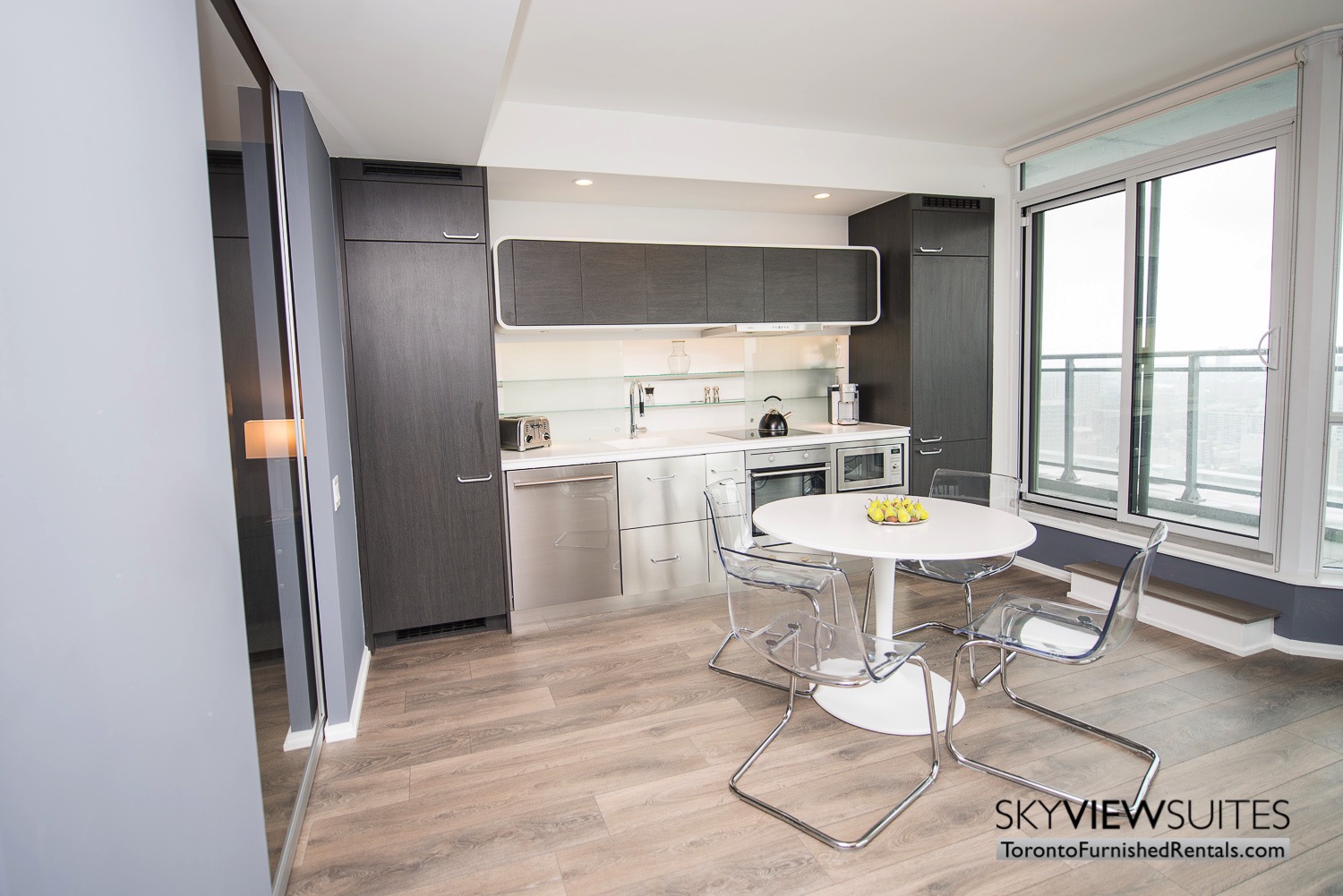 corporate rentals Yorkville toronto kitchen and table