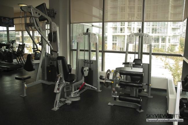 Cityplace West Toronto fitness room furnished condo