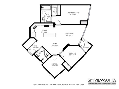 Element Floor plan short term rentals toronto