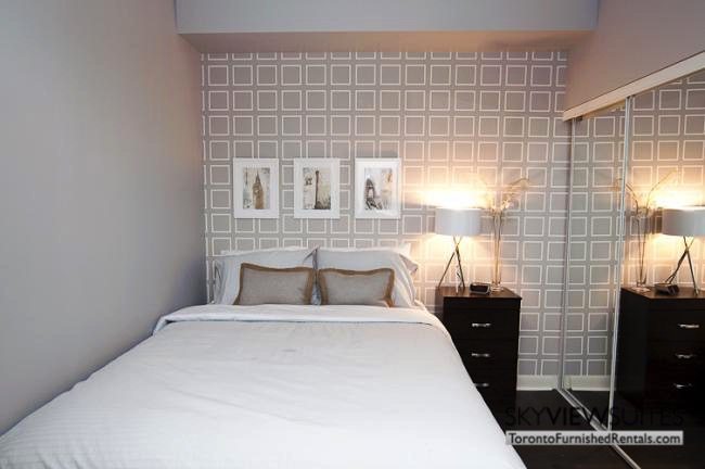 LTD corporate rentals toronto bedrom beige walls