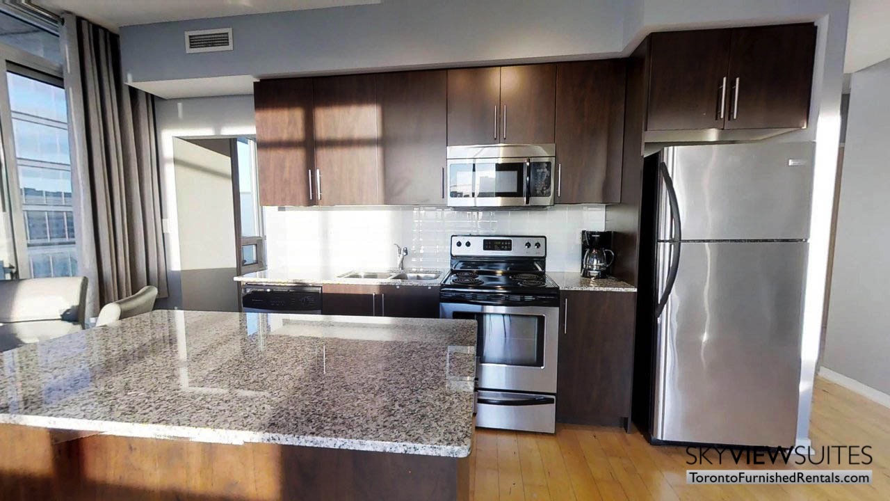 furnished rentals toronto york and bremner kitchen