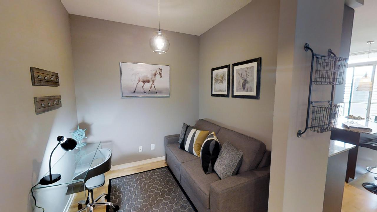 Maple Leaf Square toronto furnished apartment couch