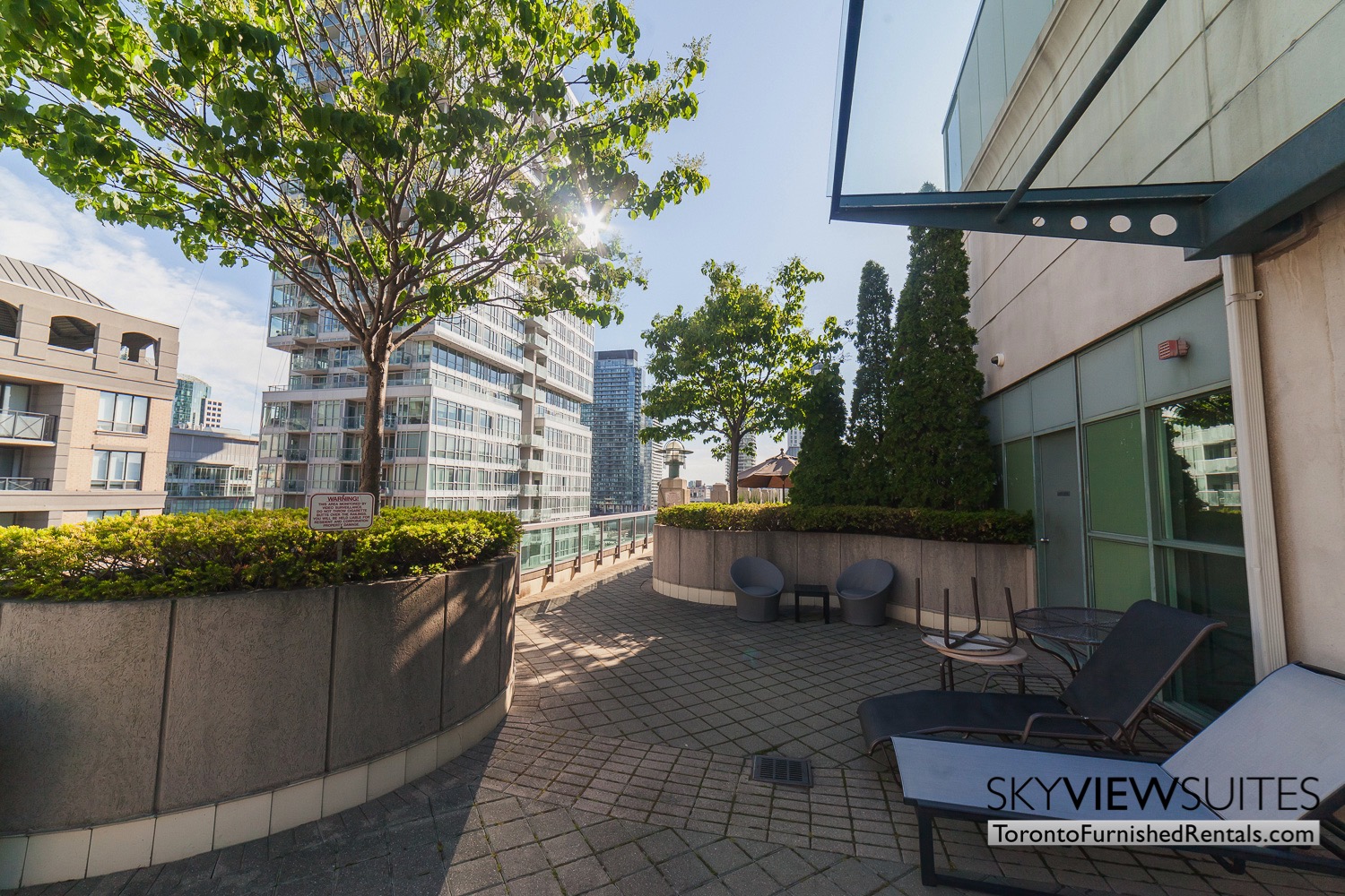 Qwest executive rental Toronto rooftop patio