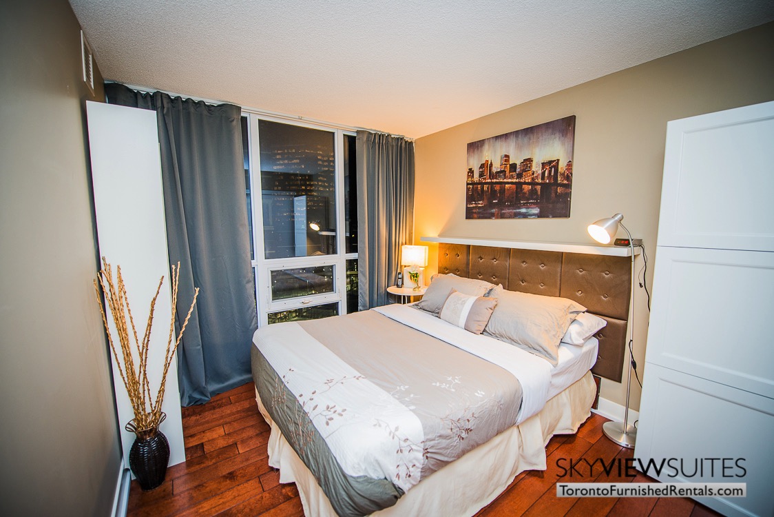 Yonge and Sheppard serviced apartments toronto bedroom