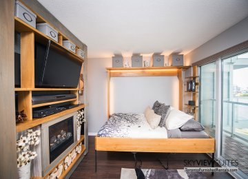 352 Front St. W., Toronto furnished rental bedroom
