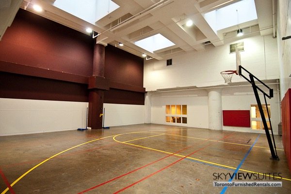 Church and Dundas toronto corporate housing basketball court