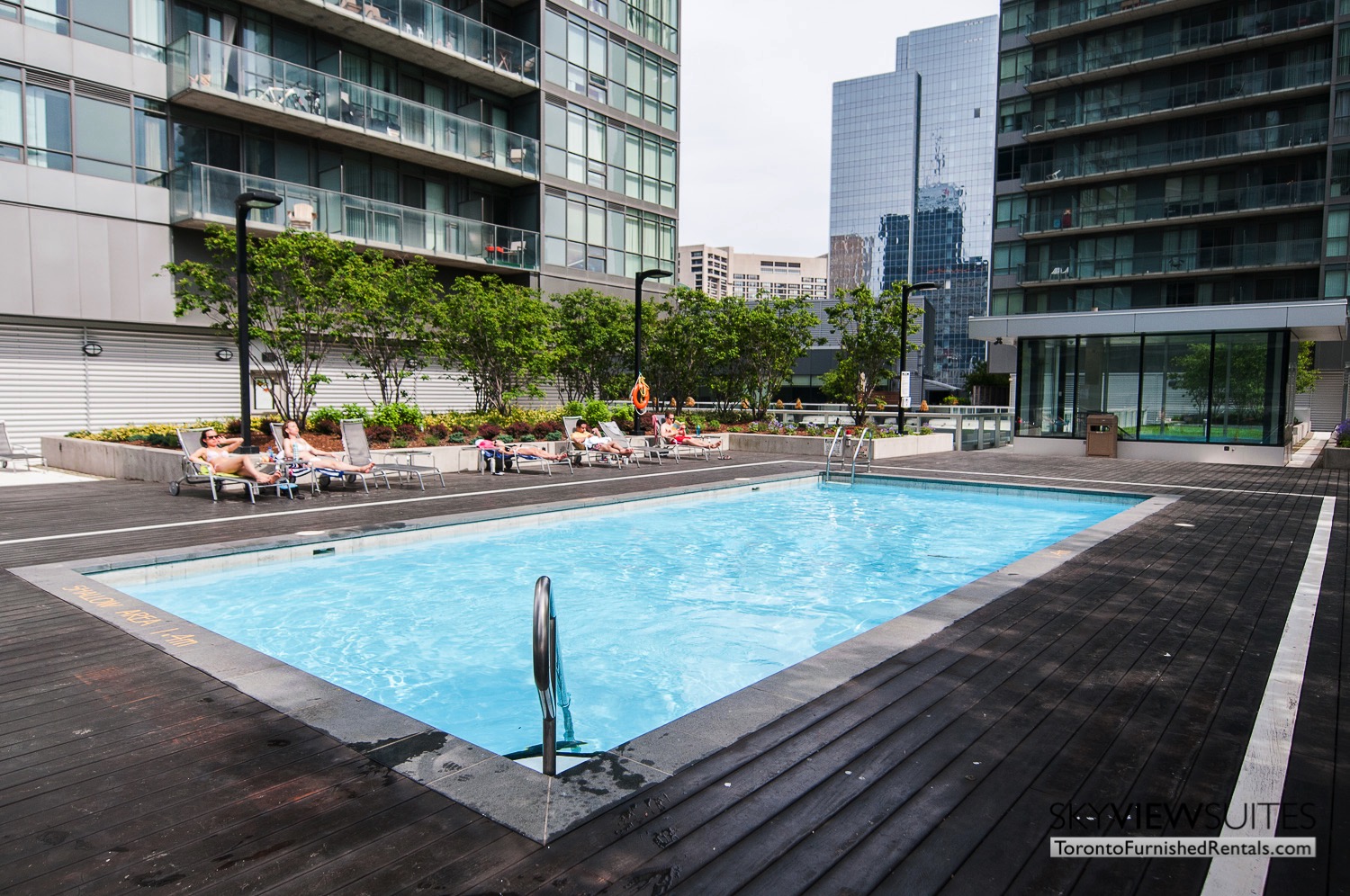 short term rentals Toronto Maple Leaf Square rooftop pool