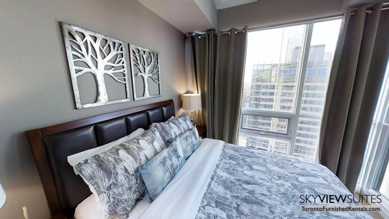 furnished apartments toronto Maple Leaf Square bedroom