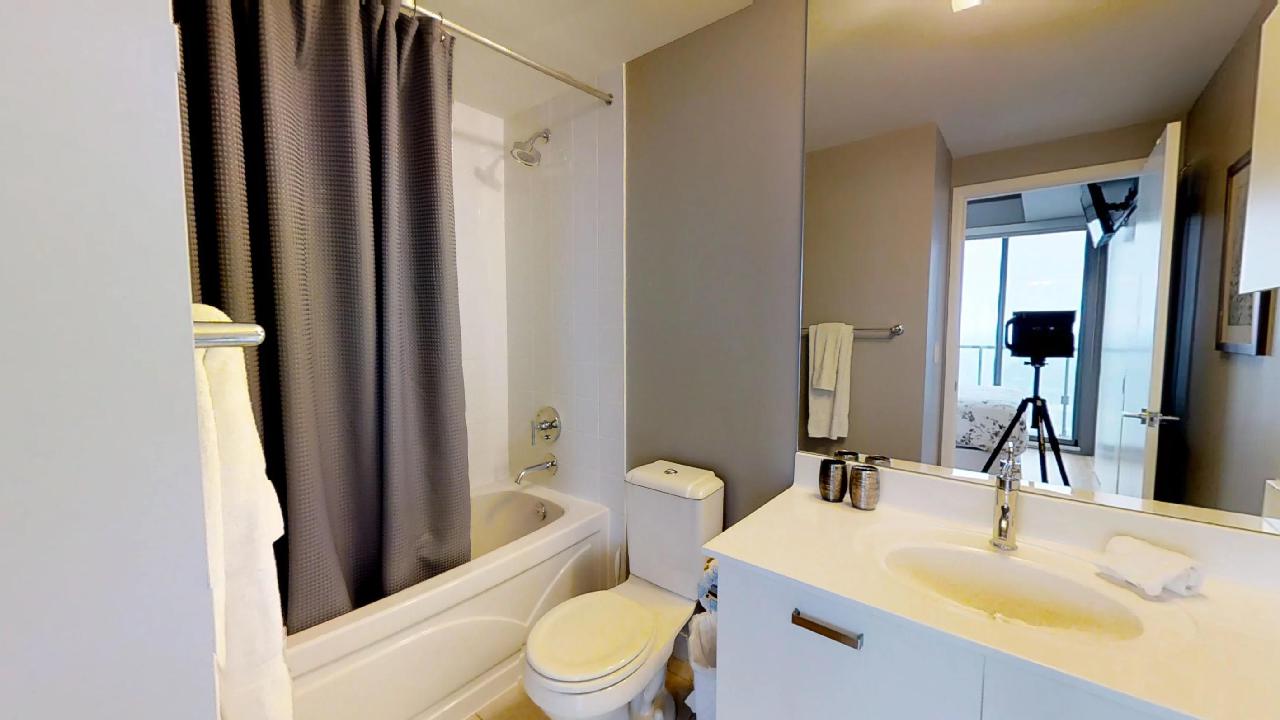 fully furnished bathroom in a toronto condo